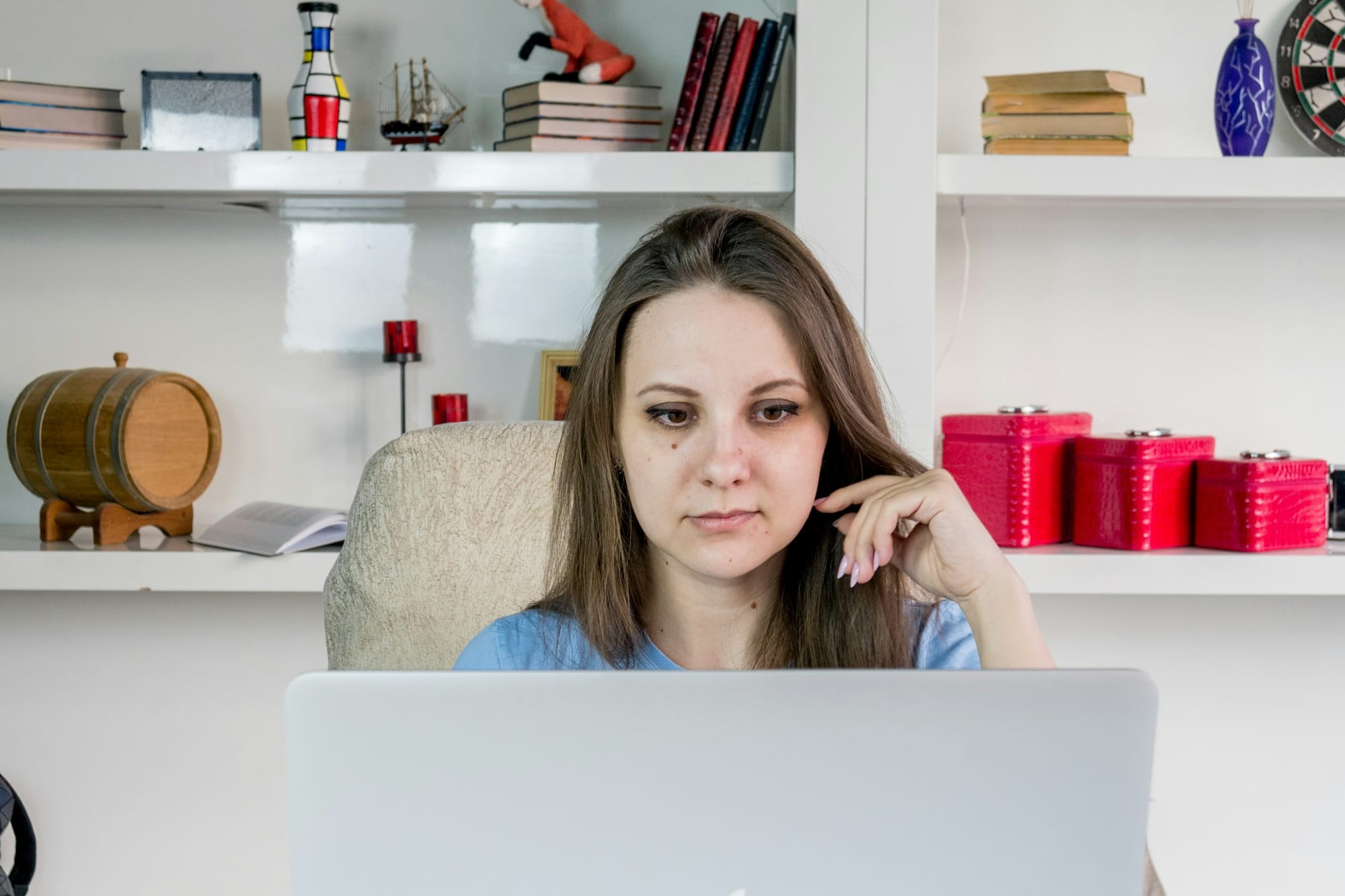 woman on a laptop - Best Time Blocking Apps