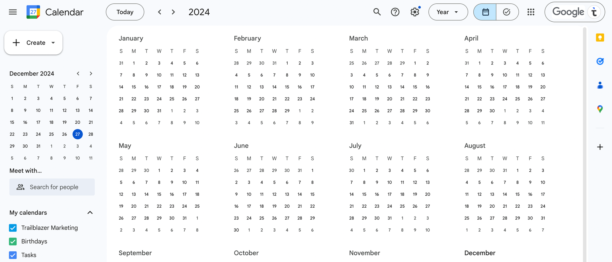 Google Calender - Calendar Management 