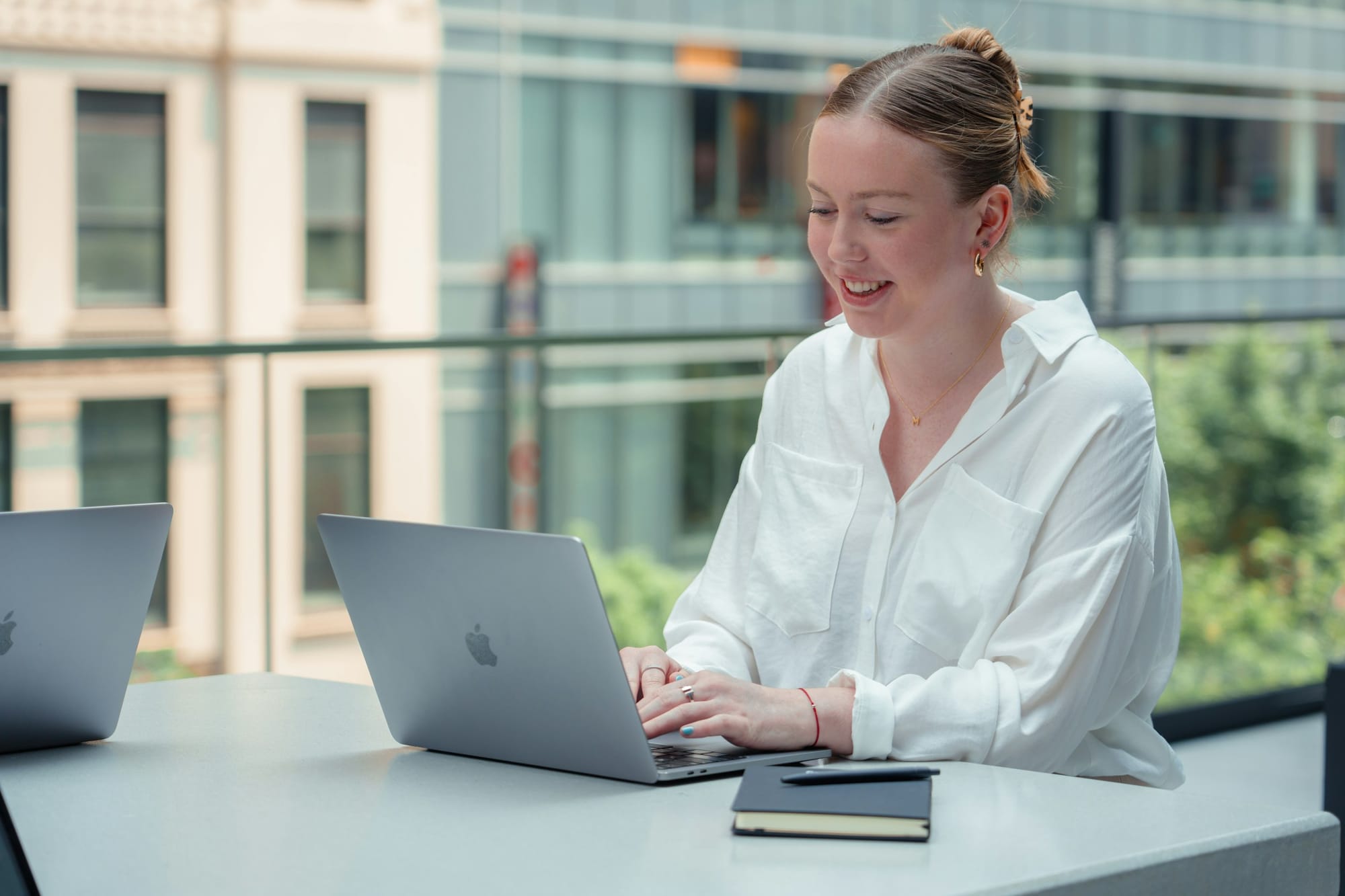 Woman using Laptop - AI Employee Scheduling