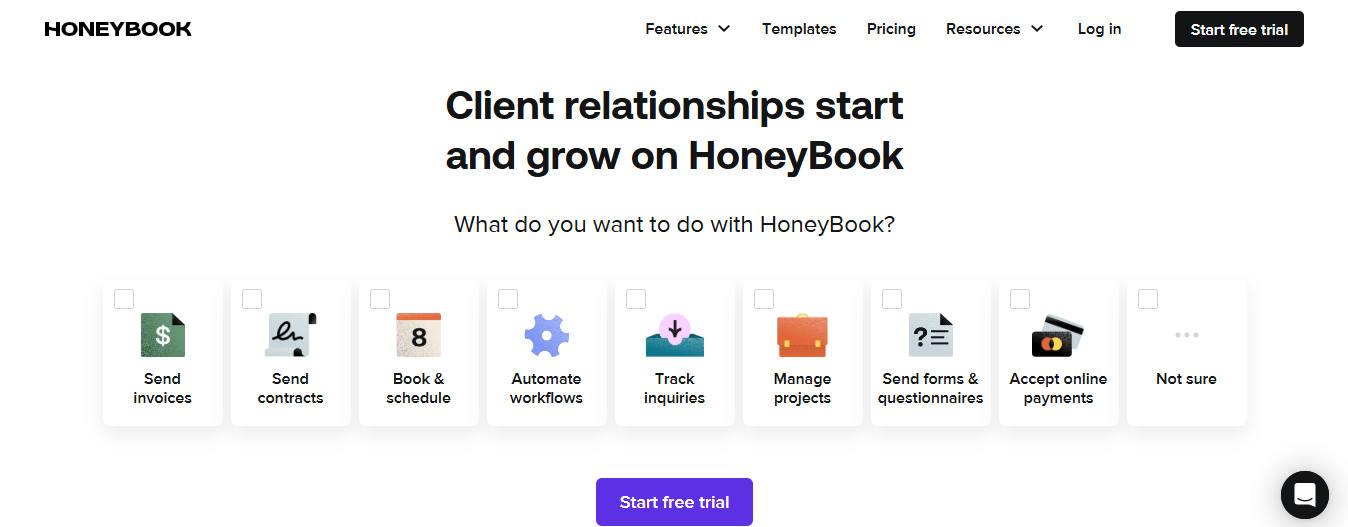 honey book - Calendly Alternatives