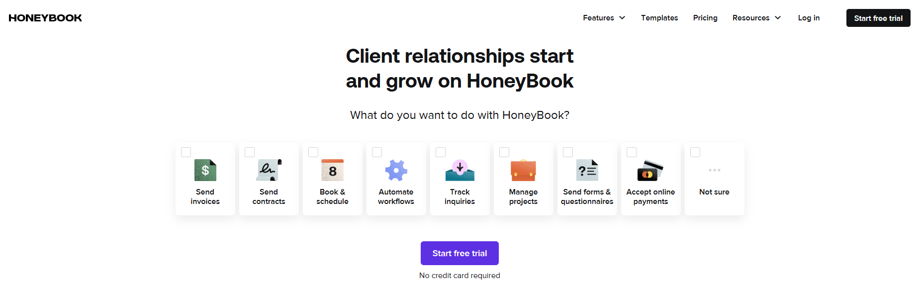 HoneyBook -  Clockwise Alternatives