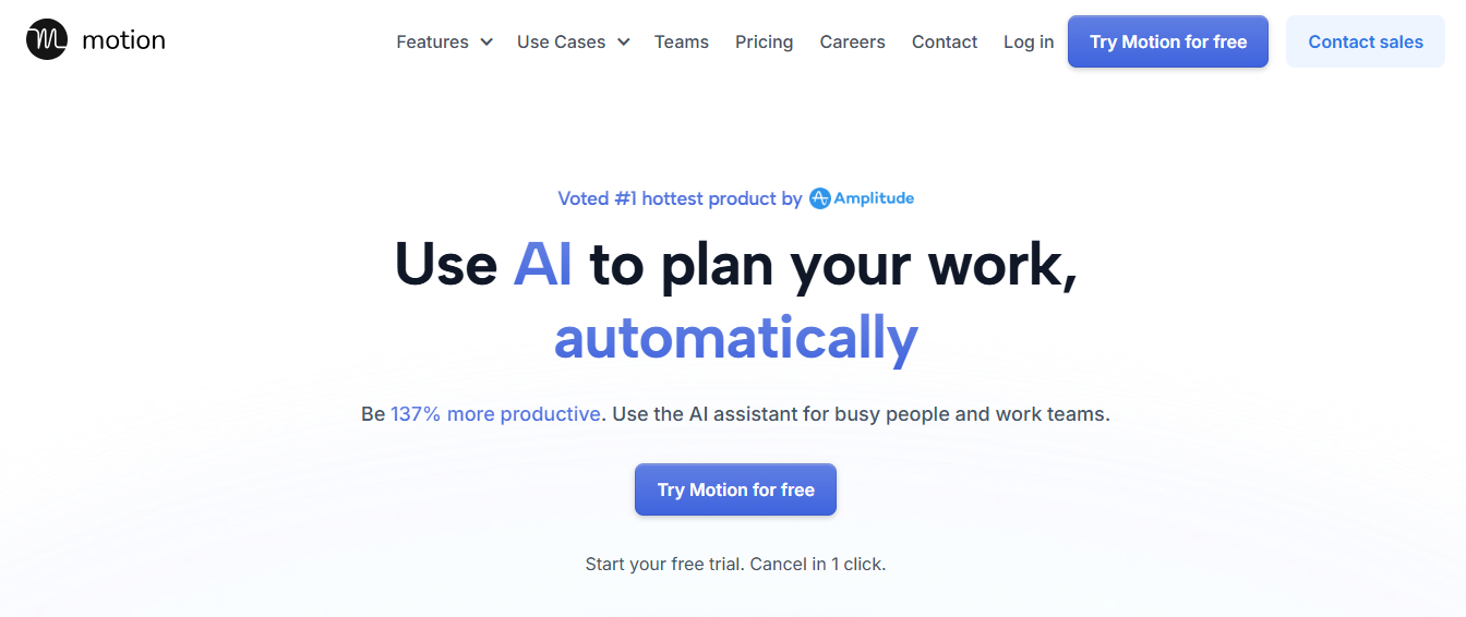 motion ai - AI Scheduling