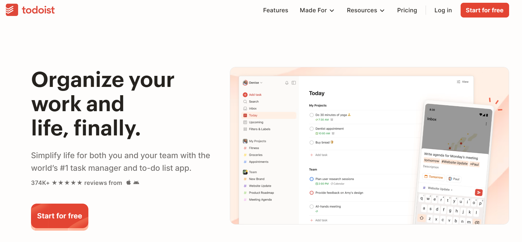 Todoist - Meeting Deadlines