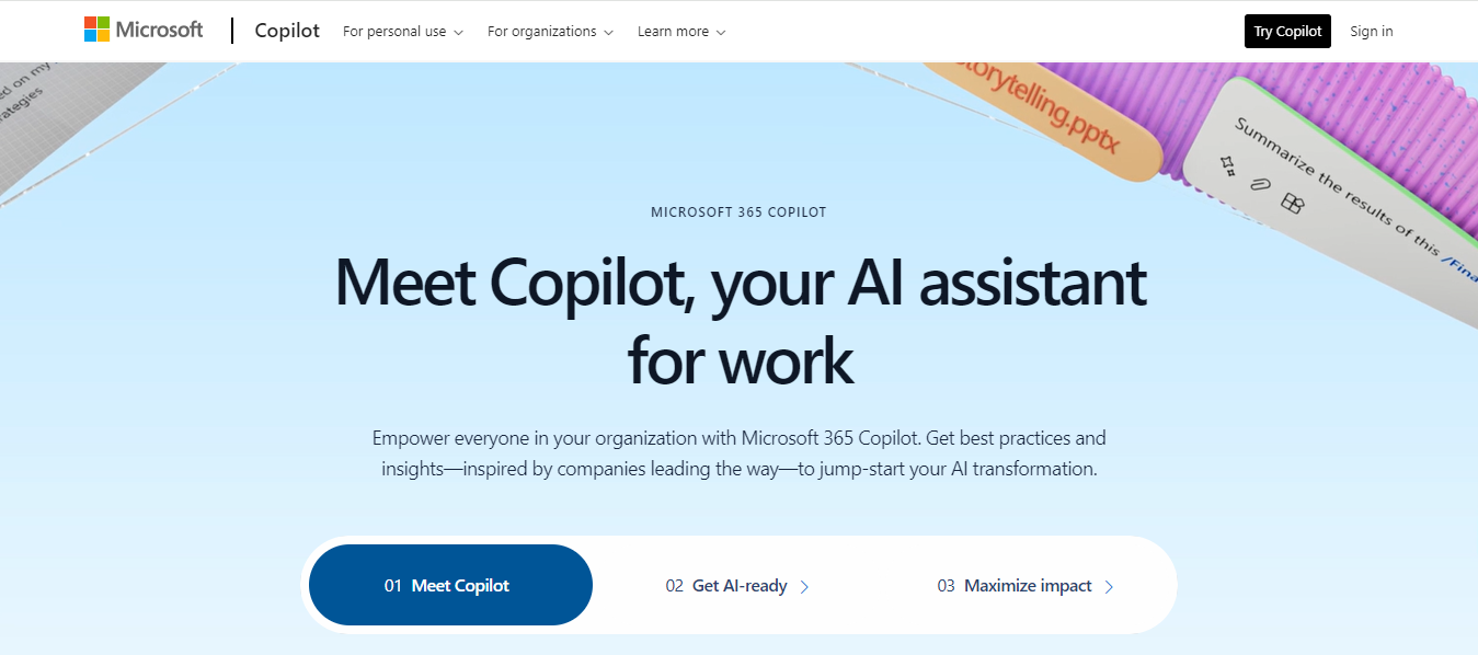 MS copilot - Best AI Productivity Tools