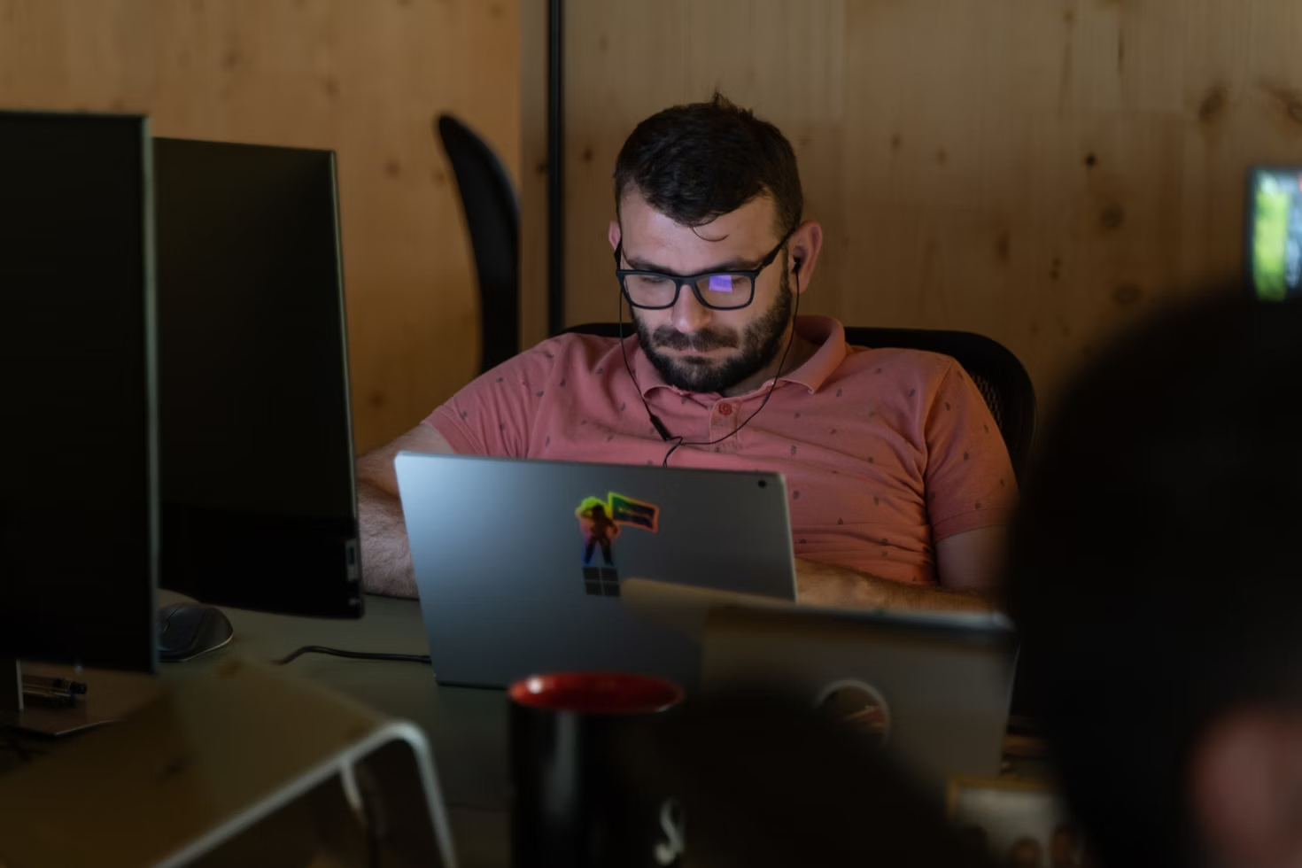 man on a laptop - AI Workflows