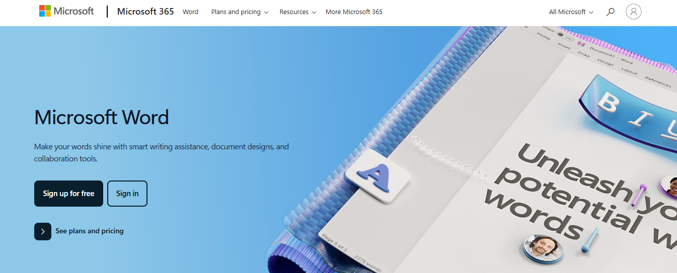 word - Microsoft Productivity Tools