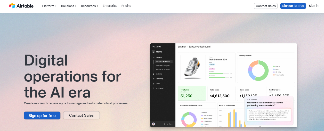 air table - Team Productivity Apps