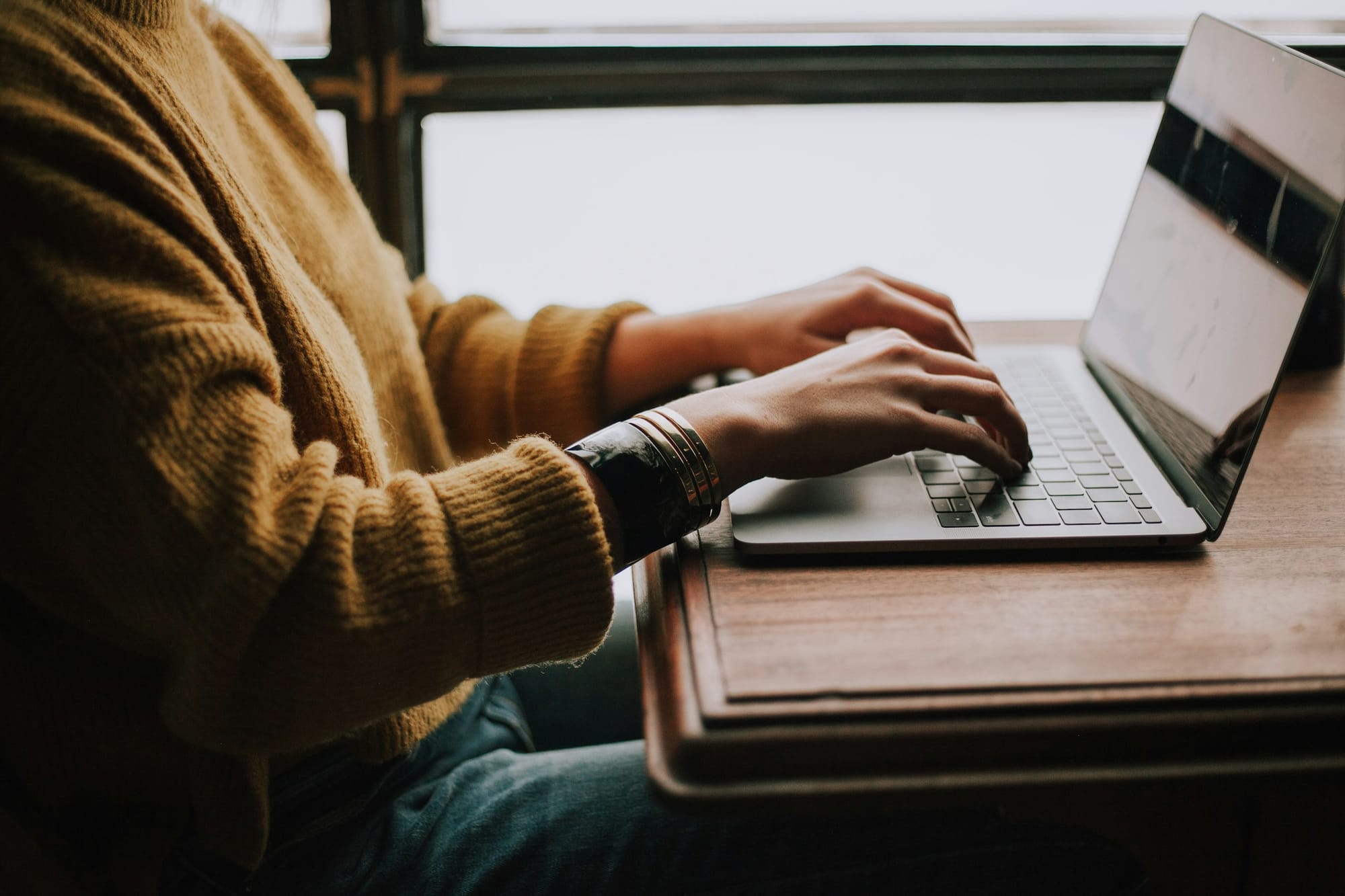 Person Using Laptop - Quadrant Method Note Taking