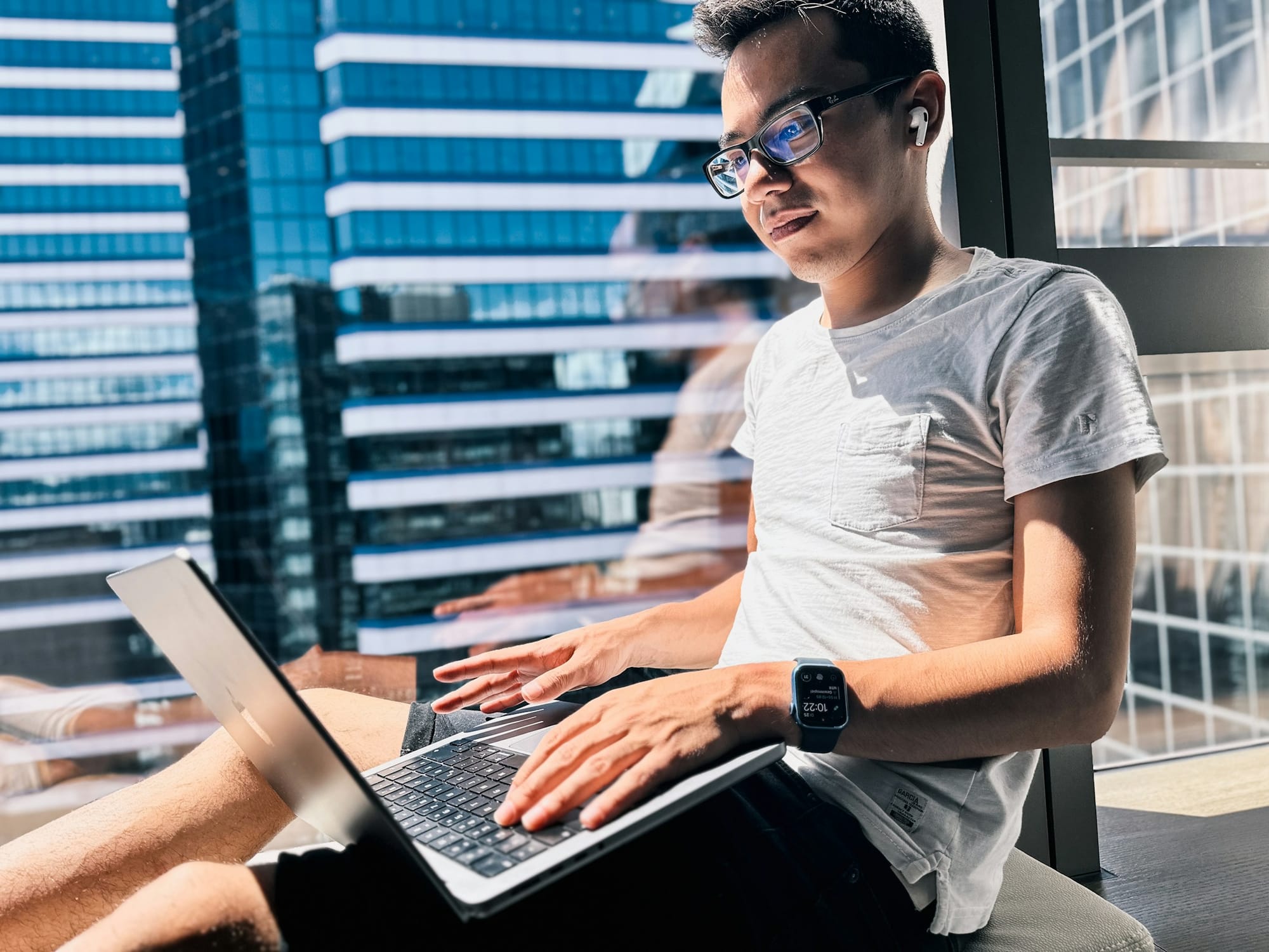 Person Using Laptop - Quadrant Method Note Taking