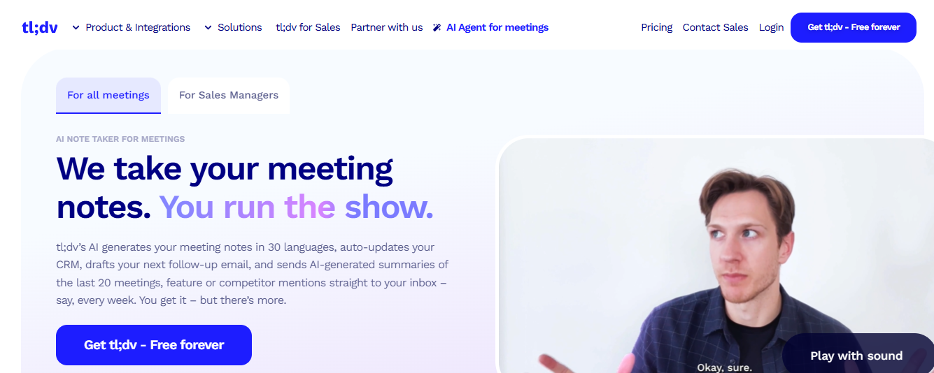 tldv - Best AI for Meeting Notes