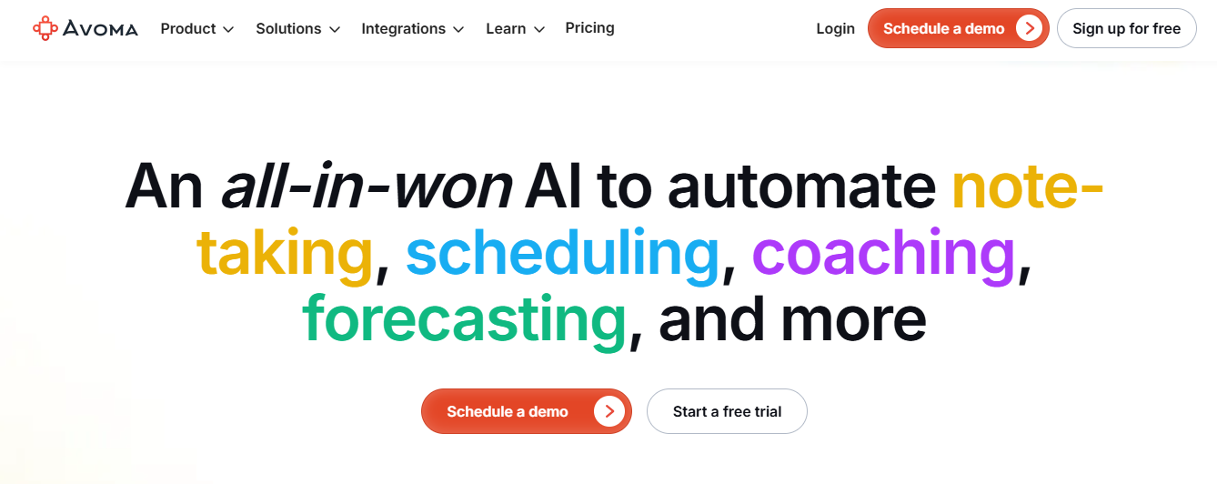 avoma - Best Zoom AI Notetaker