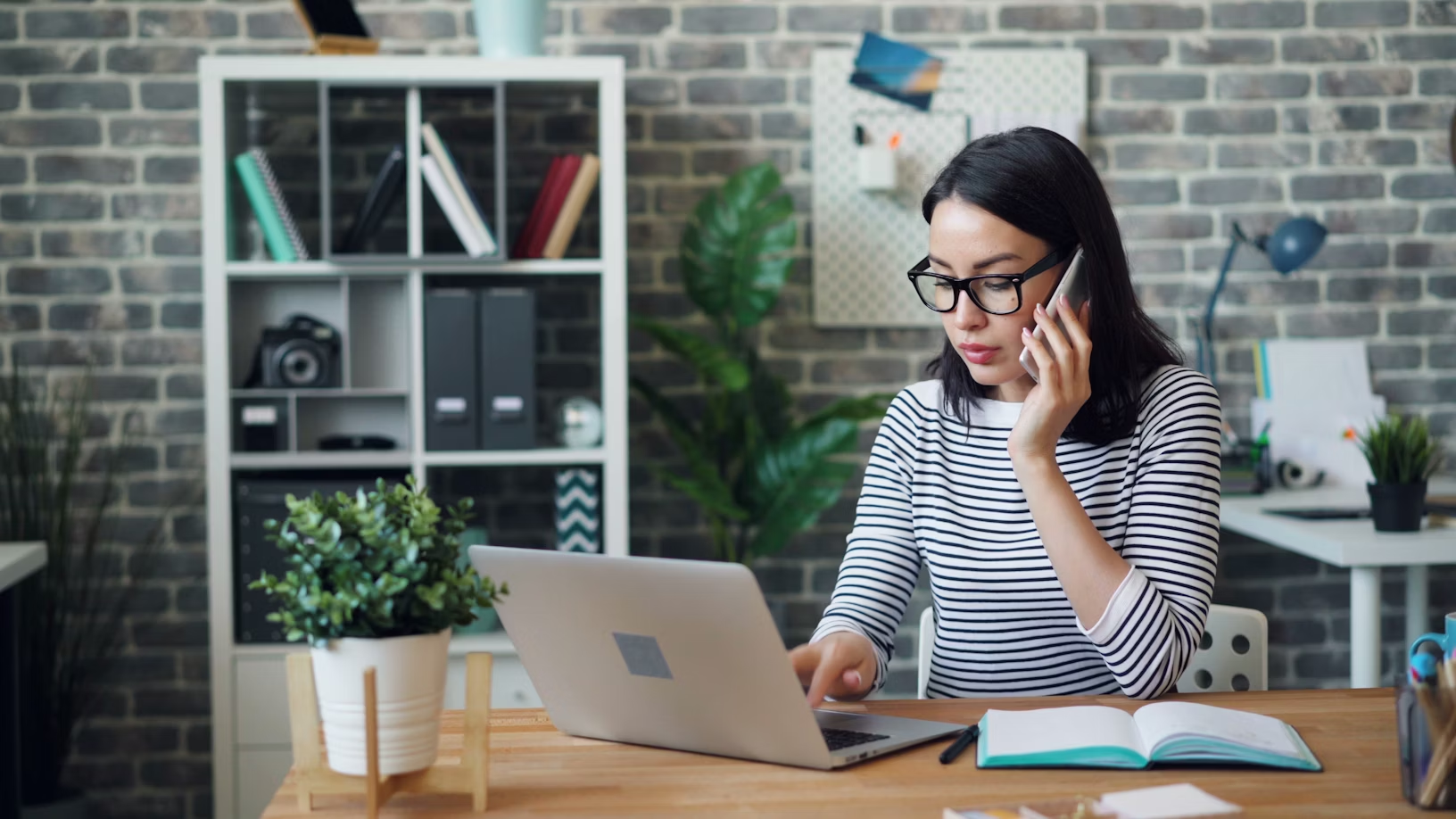 woman on a phone - Secretary Meeting Notes Template