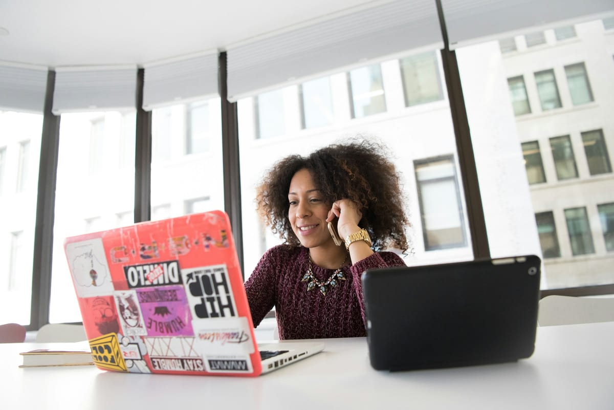 woman on a laptop 